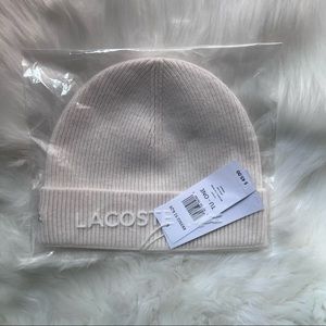 Lacoste Men's Ribbed Wool Beanie